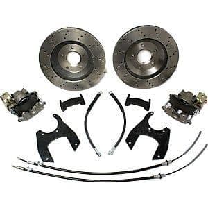 REAR DISC BRAKE KIT, 6 LUG | CROSSDRILLED | 12 BOLT