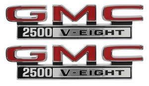 FENDER EMBLEM SET, GMC | 2500 V-EIGHT | 68-72
