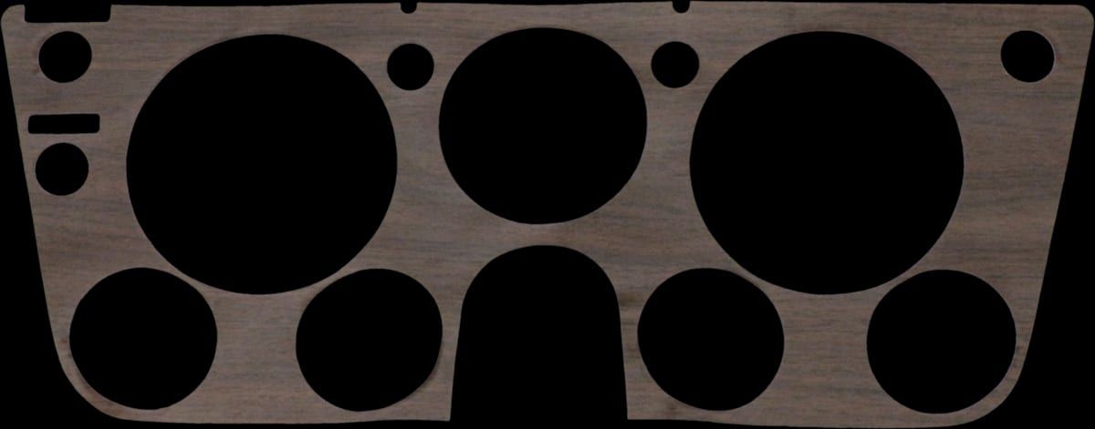 DASH BEZEL DECAL, WOODGRAIN | w/GAUGES | 67-68