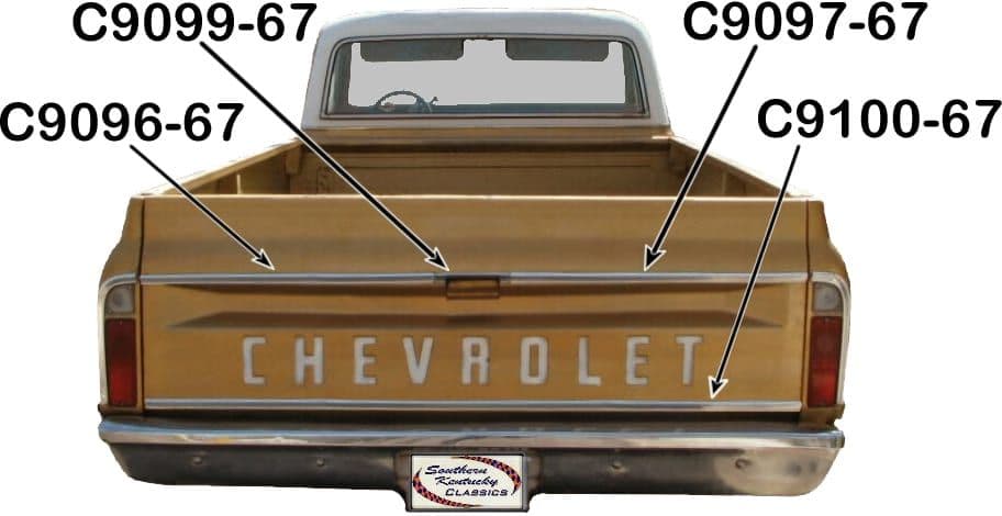TAILGATE MOLDING, RH | UPPER | 67-72