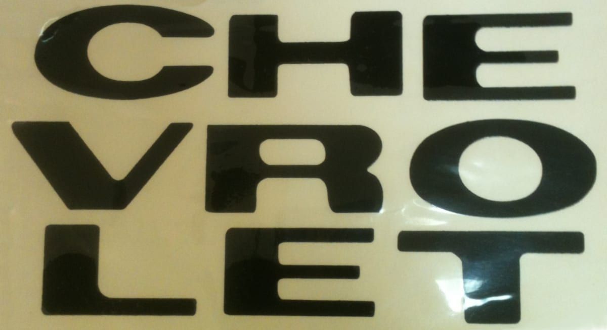 GRILL DECAL | CHEVROLET | 69-70