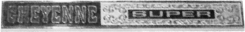 GLOVEBOX EMBLEM CHEYENNE | SUPER | 72