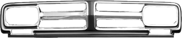 GRILL SHELL, BLACK/CHROME | GMC | 71-72