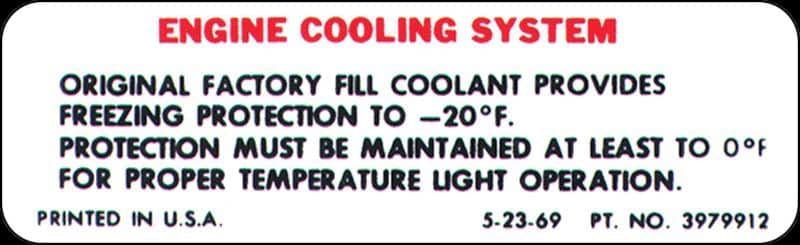 DECAL, CAUTION COOLING SYSTEM | 70-71
