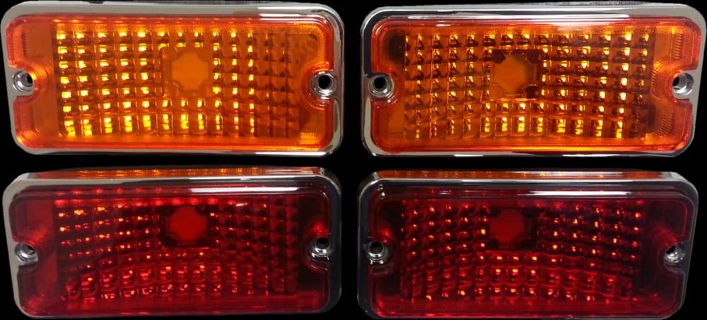 EURO MARKER LIGHT SET | RED/AMBER | 68-72