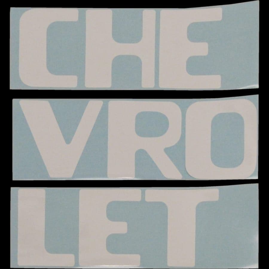 TAILGATE DECAL CHEV STEP | WHITE | 54-87