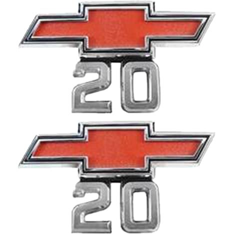 FENDER EMBLEM SET | "BOWTIE/20" | 67-68
