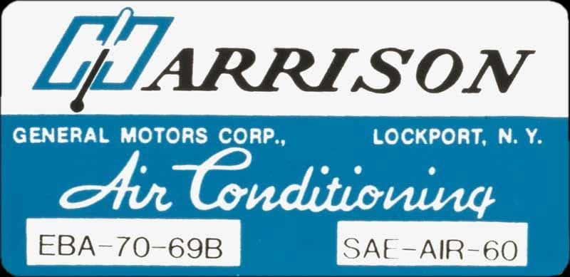 DECAL, HARRISON A/C EVAPORATOR BOX | 69