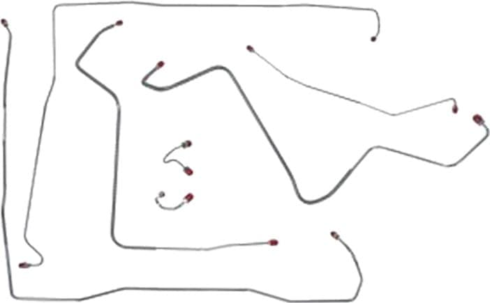 FRONT BRAKE LINE KIT SS 1/2-3/4 T | 4WD | 71-72