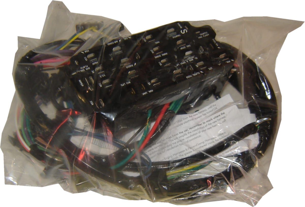 DASH HARNESS w/GLASS FUSES | w/GAUGES | 69-72