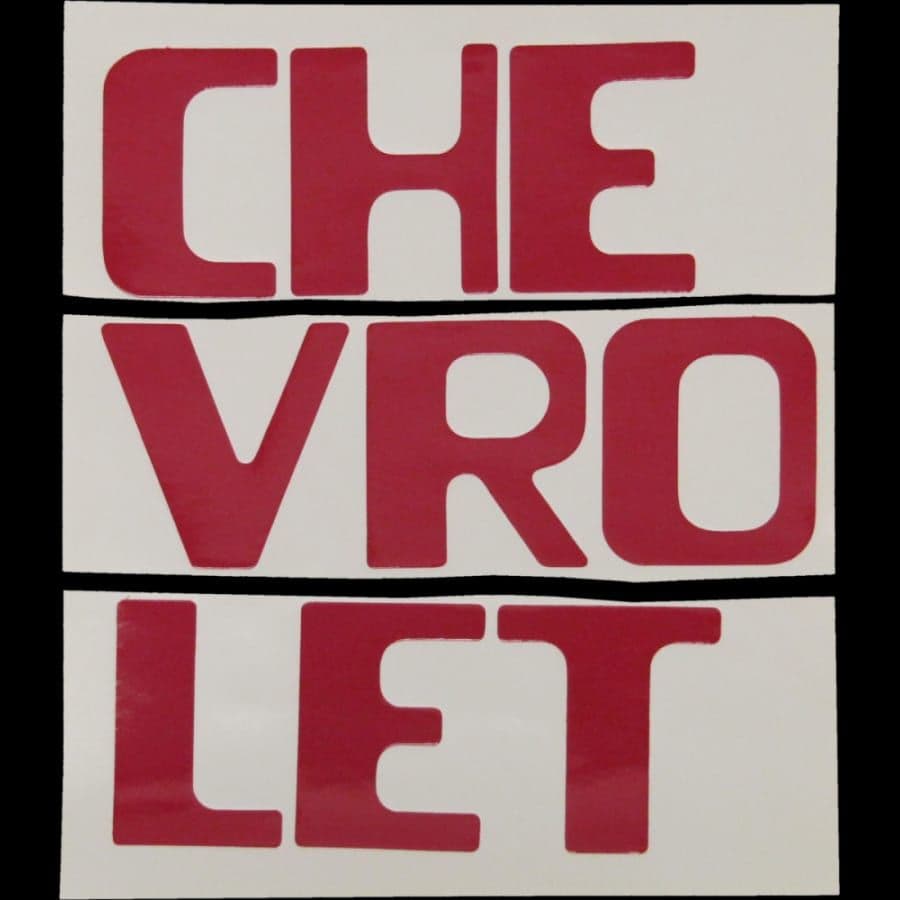 TAILGATE DECAL CHEV STEP | RED | 54-87