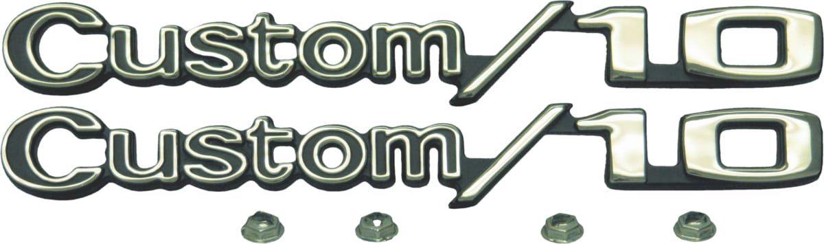 FENDER EMBLEM SET | "CUSTOM/10" | 69-72