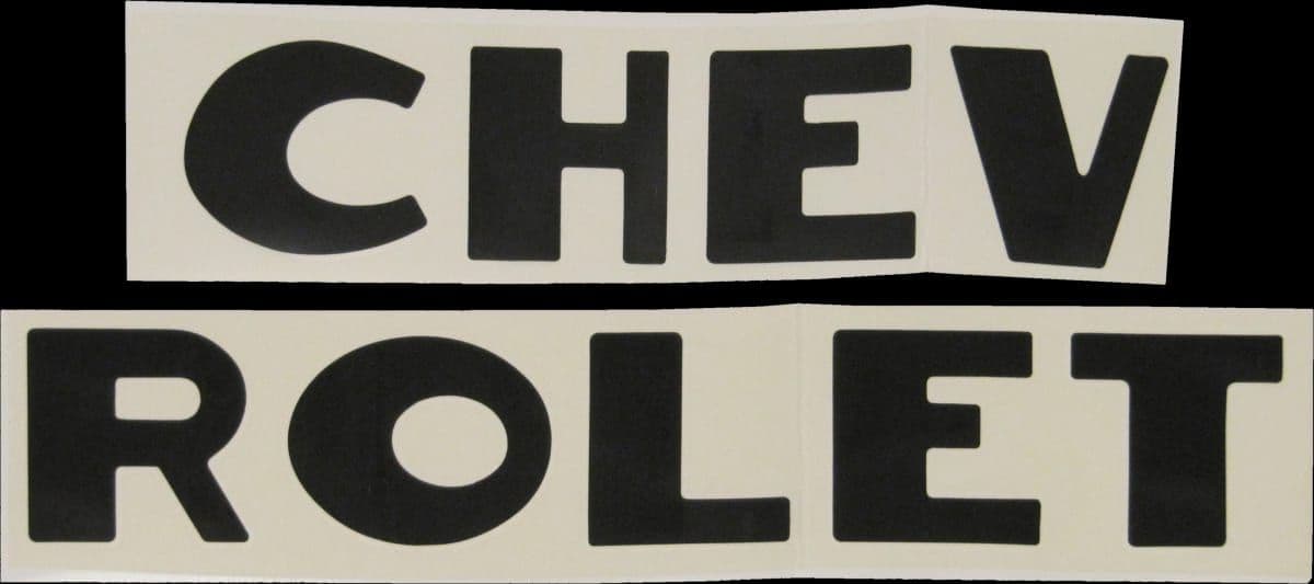 TAILGATE DECAL CHEV STEP | BLACK | 54-87