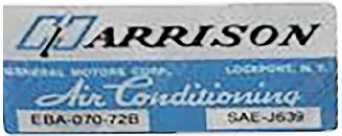 DECAL, HARRISON A/C EVAPORATOR BOX | 72